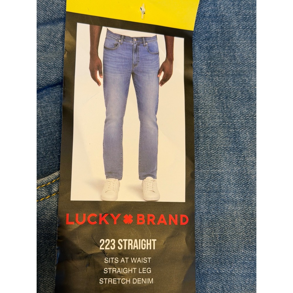 NWT Lucky Brand 223 Straight Leg Mens Blue Stretch Denim Jeans 32x30 Classic